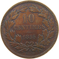 LUXEMBOURG 10 CENTIMES 1855 Willem III. 1849-1890 #c009 0069 - Luxembourg