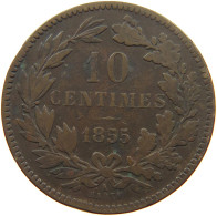 LUXEMBOURG 10 CENTIMES 1855 Willem III. 1849-1890 #a094 0813 - Luxembourg
