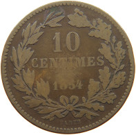 LUXEMBOURG 10 CENTIMES 1854 Willem III. 1849-1890 #a094 0825 - Luxembourg