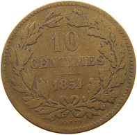 LUXEMBOURG 10 CENTIMES 1854 Willem III. 1849-1890 #a008 0051 - Luxembourg