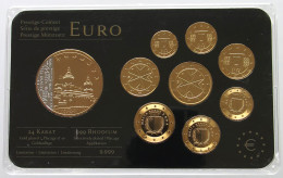 MALTA SET 2008 GOLD PLATED SET 2008 + RHODIUM MEDAL #bs17 0067 - Malta