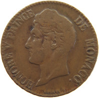 MONACO 5 CENTIMES 1837 Honorius V. (1819-1841) #t157 0519 - Charles III.