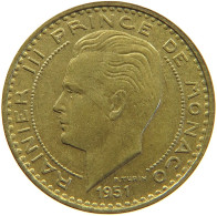 MONACO 20 FRANCS 1951 Rainier III. (1949-2005) #c038 0513 - 1949-1956 Old Francs