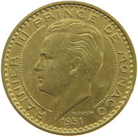 MONACO 20 FRANCS 1951 Rainier III. (1949-2005) #a094 0585 - 1949-1956 Anciens Francs