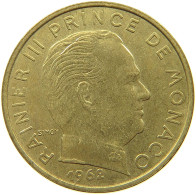 MONACO 20 CENTIMES 1962 Rainier III. (1949-2005) #a094 0477 - 1960-2001 Nouveaux Francs