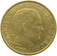 MONACO 20 CENTIMES 1962 Rainier III. (1949-2005) #a094 0481 - 1960-2001 Francos Nuevos