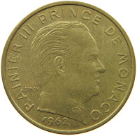 MONACO 20 CENTIMES 1962 Rainier III. (1949-2005) #a094 0465 - 1960-2001 New Francs