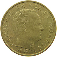 MONACO 20 CENTIMES 1962 Rainier III. (1949-2005) #a094 0465 - 1960-2001 Nouveaux Francs