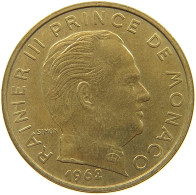 MONACO 20 CENTIMES 1962 Rainier III. (1949-2005) #a094 0473 - 1960-2001 Nouveaux Francs