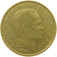 MONACO 20 CENTIMES 1962 Rainier III. (1949-2005) #a094 0461 - 1960-2001 Francos Nuevos