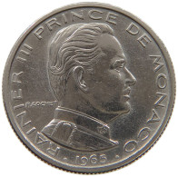 MONACO 1/2 FRANC 1965  #a072 0753 - 1960-2001 Francos Nuevos