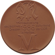 MEISSEN MEDAILLE 1986  #tm3 0363 - Autres & Non Classés