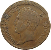 MONACO DECIME 1838 Honorius V. (1819-1841) #t057 0017 - 1819-1922 Onorato V, Carlo III, Alberto I