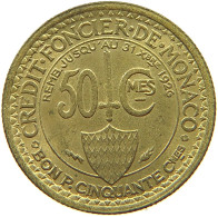 MONACO 50 CENTIMES 1924  #t145 0055 - 1922-1949 Luigi II