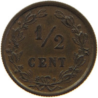 NETHERLANDS 1/2 CENT 1891 Wilhelmina 1890-1948 #a086 0201 - 0.5 Cent