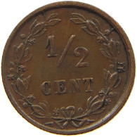 NETHERLANDS 1/2 CENT 1884 Willem III. 1849-1890 #c084 0477 - 1849-1890 : Willem III