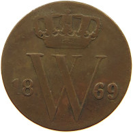 NETHERLANDS 1/2 CENT 1869 Willem III. 1849-1890 #t161 0431 - 1849-1890: Willem III.
