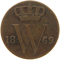 NETHERLANDS 1/2 CENT 1869 Willem III. 1849-1890 #c016 0585 - 1849-1890 : Willem III