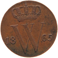 NETHERLANDS 1/2 CENT 1865 Willem III. 1849-1890 #t018 0419 - 1849-1890: Willem III.