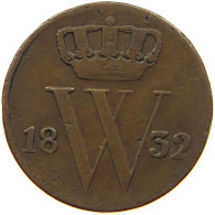 NETHERLANDS 1/2 CENT 1832 WILLEM I. 1815-1840 #s079 0061 - 1815-1840: Willem I.