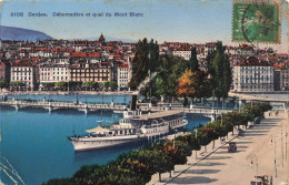SUISSE - Genève - Débarcadère Et Quai Du Mont Blanc - Bateaux  - Colorisé - Carte Postale Ancienne - Genève