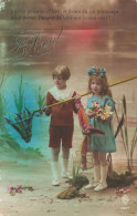 FÊTES - VŒUX - Premier Avril - Joyeux Poissons D'Avril Et Fleurs Du Gai - Fantaisie - Colorisé - Carte Postale Ancienne - April Fool's Day