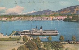 SUISSE - Genève - Le Mont Blanc Et Le Port - Colorisé - Vue Générale - Bateau - Carte Postale Ancienne - Genève
