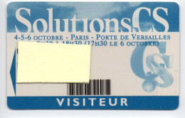 Carte Salon Badge Solutions CS Card Karte (salon 541) - Cartes De Salon Et Démonstration