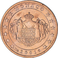 Monaco, Rainier III, 2 Euro Cent, 2001, Paris, SUP, Cuivre Plaqué Acier - Mónaco