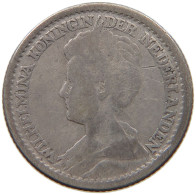 NETHERLANDS 25 CENTS 1918 Wilhelmina 1890-1948 #a046 0697 - 25 Cent