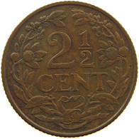 NETHERLANDS 2 1/2 CENTS 1929 Wilhelmina 1890-1948 #a085 0145 - 2.5 Centavos