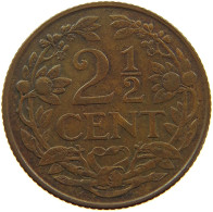 NETHERLANDS 2 1/2 CENTS 1929 Wilhelmina 1890-1948 #a085 0145 - 2.5 Cent