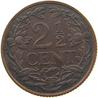 NETHERLANDS 2 1/2 CENTS 1929 Wilhelmina 1890-1948 #c080 0515 - 2.5 Centavos