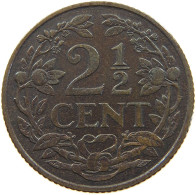 NETHERLANDS 2 1/2 CENTS 1918 Wilhelmina 1890-1948 #c080 0657 - 2.5 Centavos