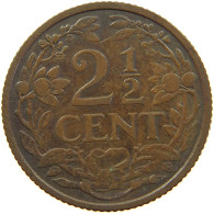 NETHERLANDS 2 1/2 CENTS 1912 Wilhelmina 1890-1948 #s013 0001 - 2.5 Centavos