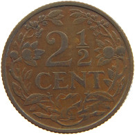 NETHERLANDS 2 1/2 CENTS 1912 Wilhelmina 1890-1948 #c045 0031 - 2.5 Cent