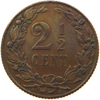 NETHERLANDS 2 1/2 CENTS 1904 Wilhelmina 1890-1948 #s050 0367 - 2.5 Centavos