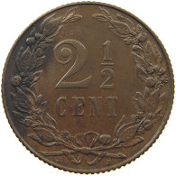 NETHERLANDS 2 1/2 CENTS 1904 Wilhelmina 1890-1948 #c080 0509 - 2.5 Cent