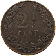 NETHERLANDS 2 1/2 CENTS 1904 Wilhelmina 1890-1948 #s050 0369 - 2.5 Centavos