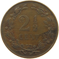 NETHERLANDS 2 1/2 CENTS 1898 Wilhelmina 1890-1948 #a085 0097 - 2.5 Cent