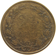 NETHERLANDS 2 1/2 CENTS 1883 Willem III. 1849-1890 RARE #a085 0103 - 1849-1890 : Willem III