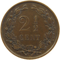 NETHERLANDS 2 1/2 CENTS 1877 Willem III. 1849-1890 #s024 0053 - 1849-1890: Willem III.