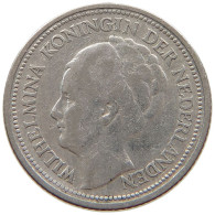 NETHERLANDS 10 CENTS 1927 Wilhelmina 1890-1948 #s074 0287 - 10 Centavos