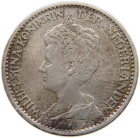 NETHERLANDS GULDEN 1915 Wilhelmina 1890-1948 #t090 0105 - 1 Gulden
