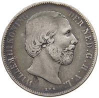 NETHERLANDS GULDEN 1863 Willem III. 1849-1890 #t094 0421 - 1849-1890: Willem III.