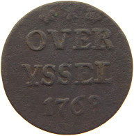 NETHERLANDS DUIT 1768 OVERIJSSEL #c062 0139 - Monnaies Provinciales
