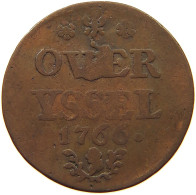 NETHERLANDS DUIT 1766 OVERIJSSEL #s044 0311 - Provinciale Munten