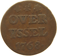 NETHERLANDS DUIT 1768 OVERIJSSEL #c062 0137 - Provincial Coinage