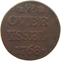 NETHERLANDS DUIT 1768 OVERIJSSEL #a093 0137 - Monedas Provinciales