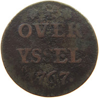 NETHERLANDS DUIT 1767 OVERIJSSEL #a093 0139 - Provincial Coinage